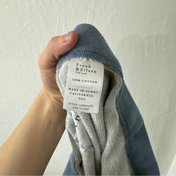 Frank & Eileen Catherine Blue Wide Leg Sweatpant Indigo Melange Small - Picture 5 of 10